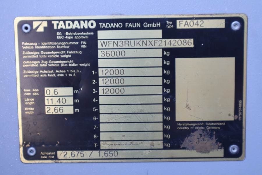 Tadano Faun ATF50G-3 Dutch Registration, Valid inspection