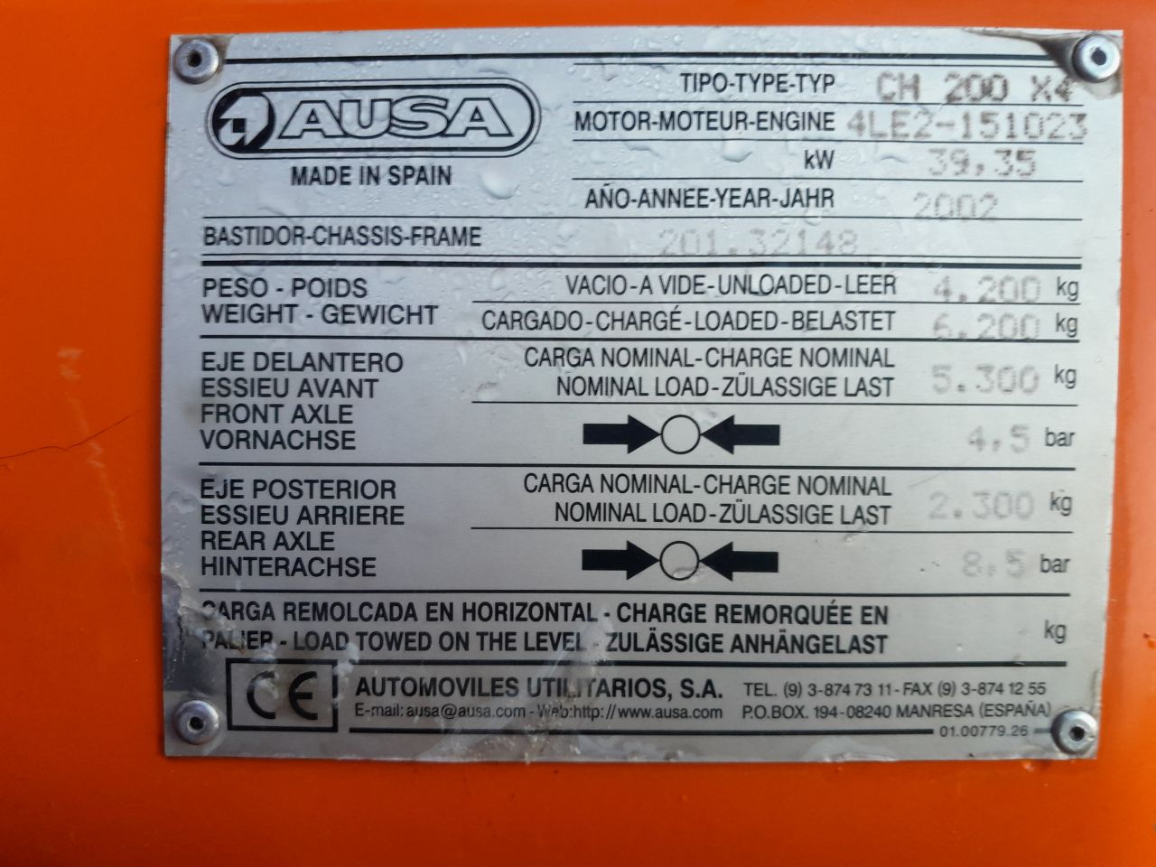 Ausa Terreinheftruck (4x4)