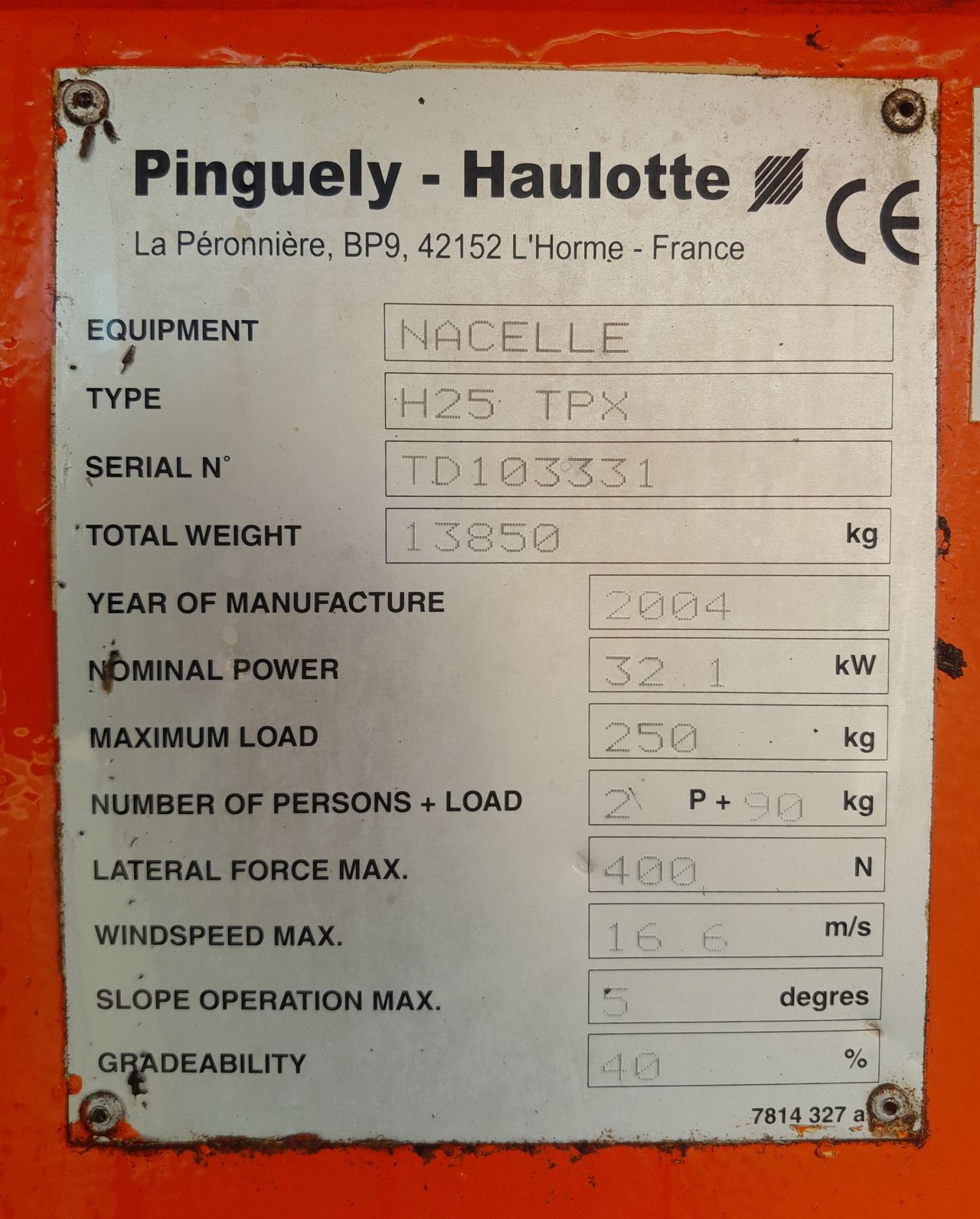 Haulotte Grote Hoogwerker