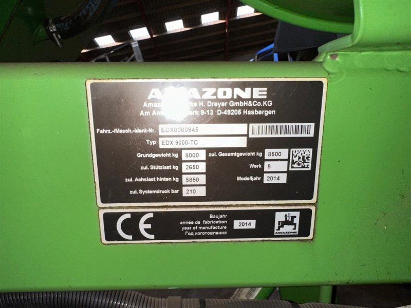 Amazone EDX 9000 TC Med sektionskontrol