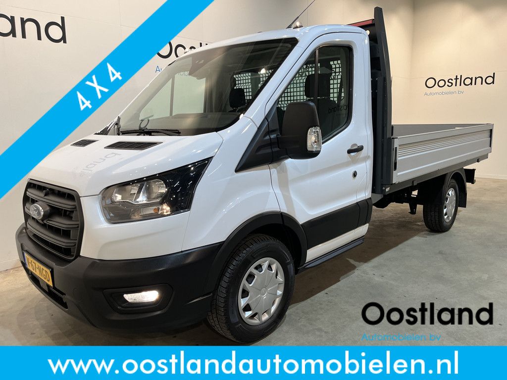 Ford Transit 2.0 TDCI L2 AWD 4X4 170 PK Open Laadbak / Euro 6 / Airco / Cruise Control / Trekhaak / Camera / 20.200 KM !!