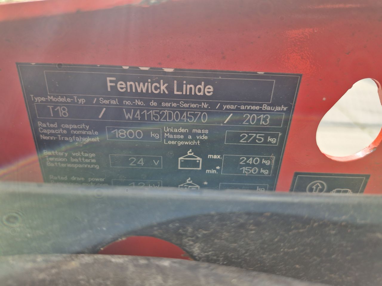 Linde T18 bj 2013 accu bj 2016 1598 uur