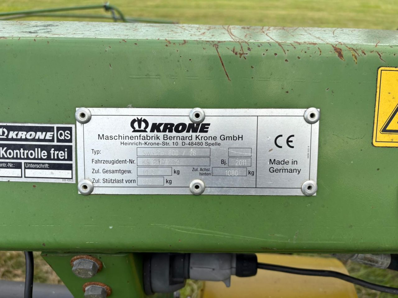 Krone 800/26 hark / rugger. Goede staat !!
