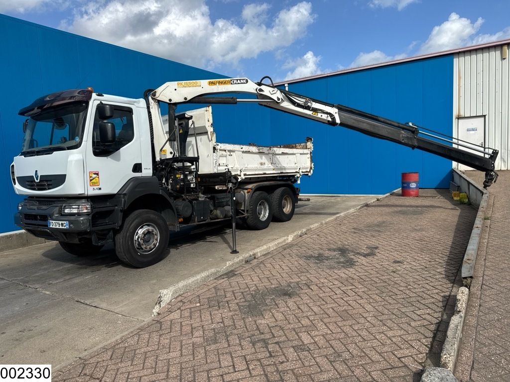 Renault Kerax 370 Dxi 6x4, EURO 5, Palfinger, Steel suspension