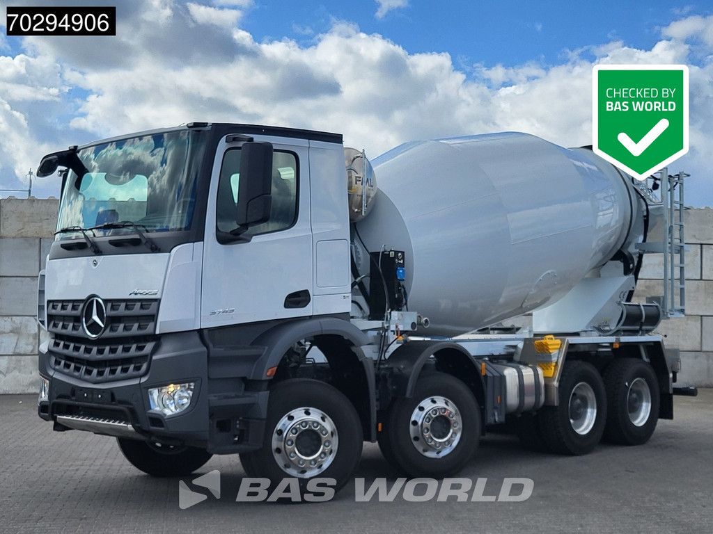 Mercedes Arocs 3743 8X4 New! 10m3 FML Mixer Steelsuspension Big-Axle Automatic Euro 6