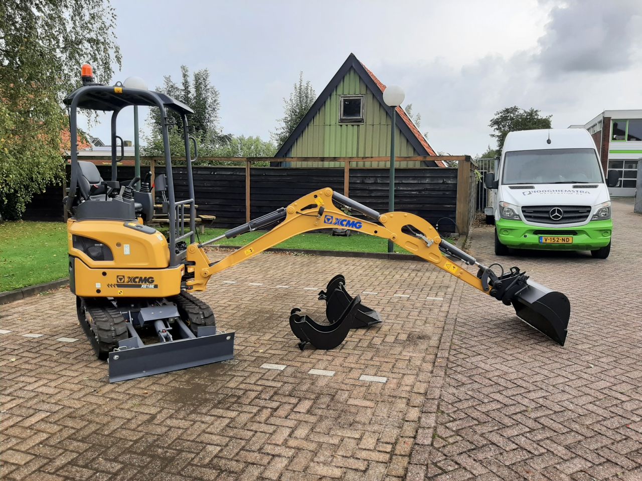 XCMG XE18E minikraan graafmachine - compleet met bakken en snelw