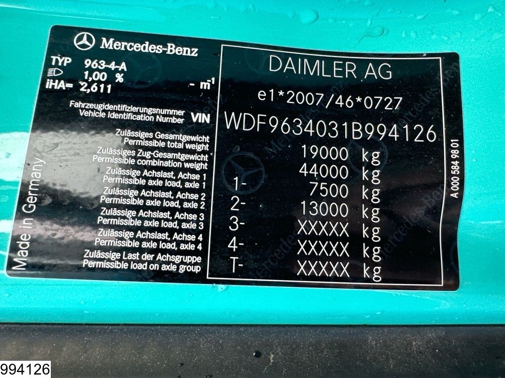 Mercedes Actros 1848 EURO 6, Retarder, Standairco