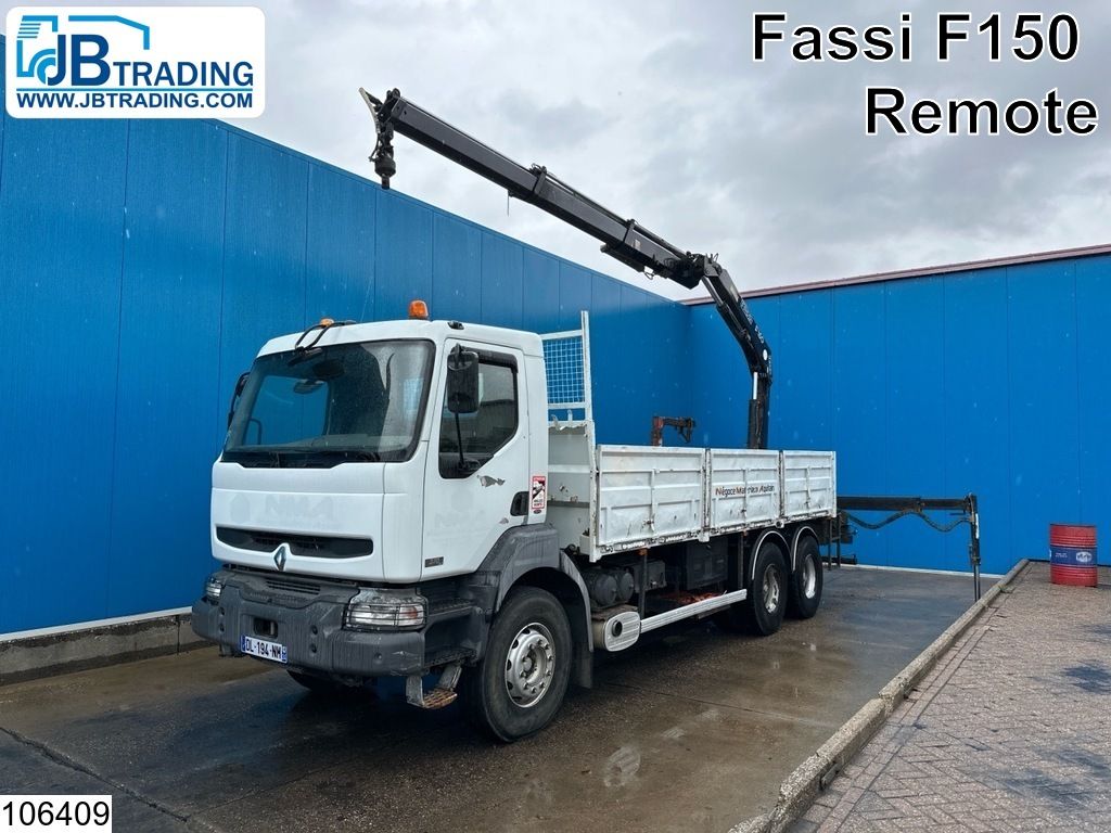 Renault Kerax 370 6x4, Manual, Fassi, Remote, Steelsuspension