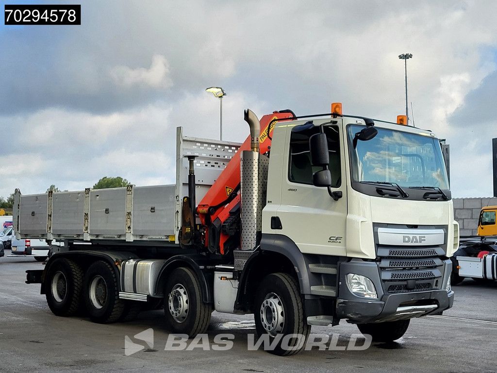 DAF CF 460 8X4 Palfinger PK18002 EH Tipper Full Steel Manual Retarder Big-Axle