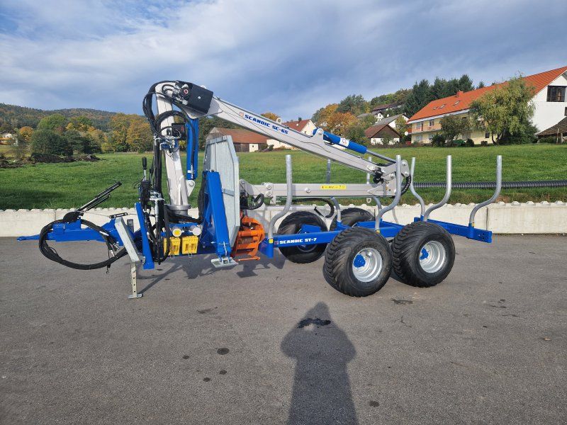 Scandic ST-7 Rückewagen 7,4t 7,1m Kran 450kg Hubkraft l Hydr.Brems