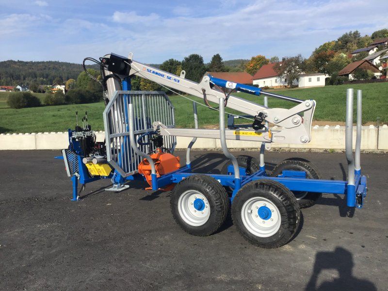 Scandic ST-6 Rückewagen 7,4t 5,9m Kran 600kg Hubkraft l Hydr.Brems