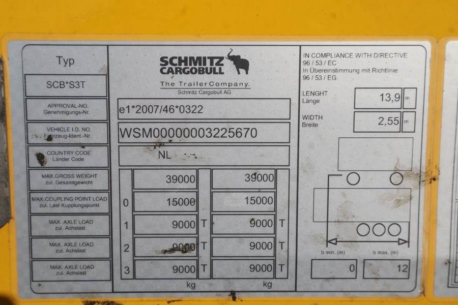 Schmitz Cargobull SCB3ST CoC Documents, TuV Loading Certif