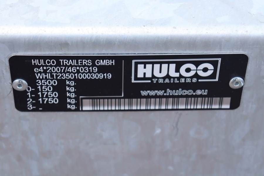 Hulco Terrax-2 3500kg 2 Axel Trailer, 2.770 kg Capacity,