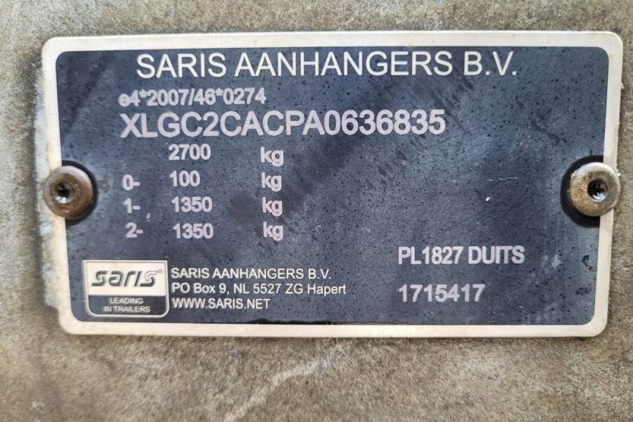 Saris PL1827 2 Axel Trailer