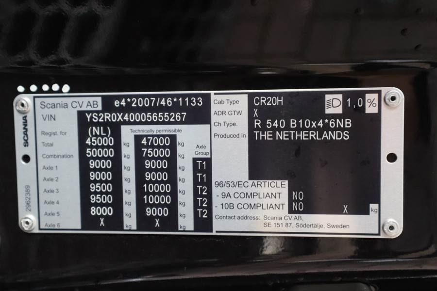 Scania R540 B10x4 Valid inspection, *Guarantee! 10x4x6 Dr