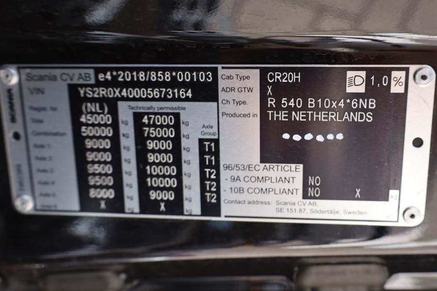 Scania R540 B10x4 With CORMACH 150tm Crane Valid inspecti