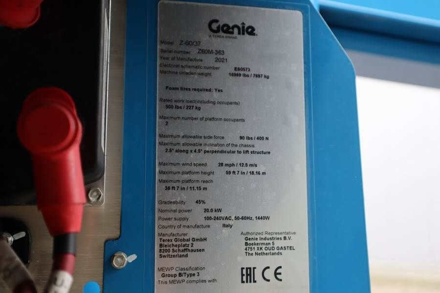 Genie Z60/37FE Valid Inspection, *Guarantee! Hybrid, 4x4