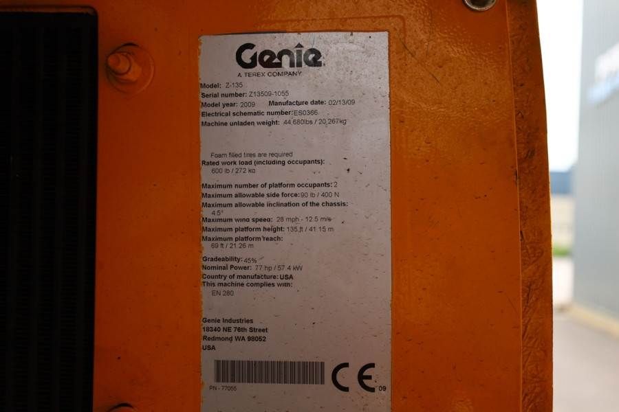 Genie ZX135/70 Diesel, 4x4x4 Drive, 43m Lifting Height,