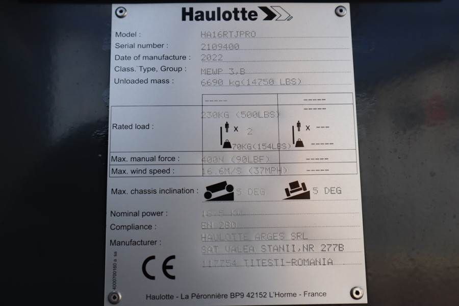 Haulotte HA16RTJ Pro Valid Inspection, *Guarantee! Diesel,