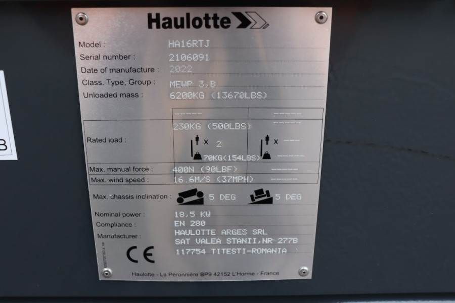 Haulotte HA16RTJ Valid Inspection, *Guarantee! Diesel, 4x4