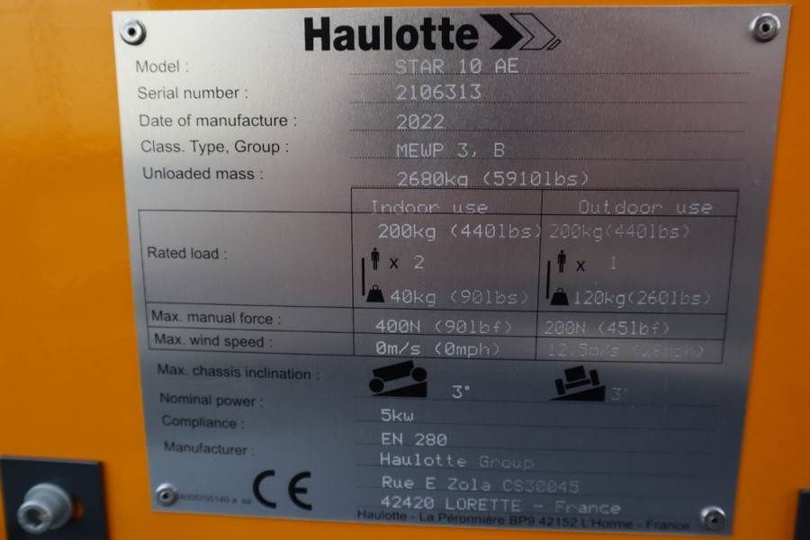 Haulotte Star 10AC Valid Inspection, *Guarantee! Electric,