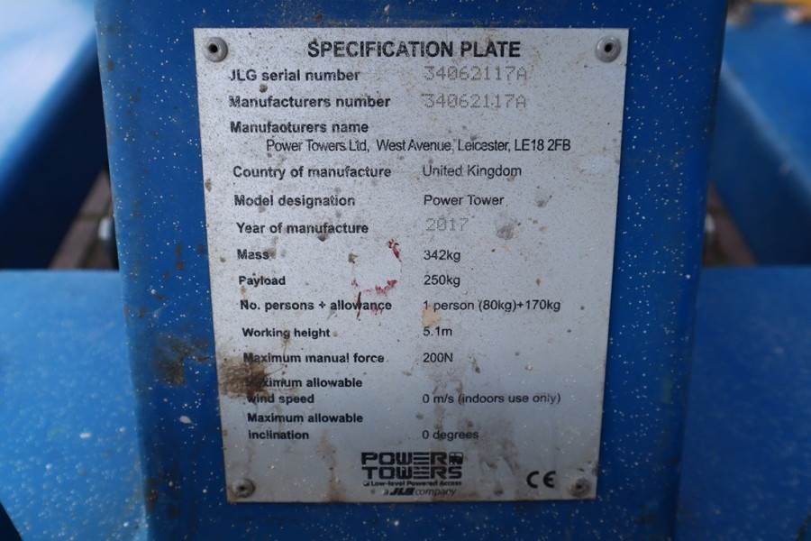 JLG Power Tower Electric, 5.10m Working Height, 250kg