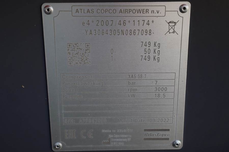 Atlas Copco XAS 58-7 Valid inspection, *Guarantee! Diesel, Vol
