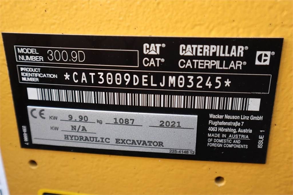 CAT 300.9D NEW, Valid inspection, *Guarantee! Hydr Qui