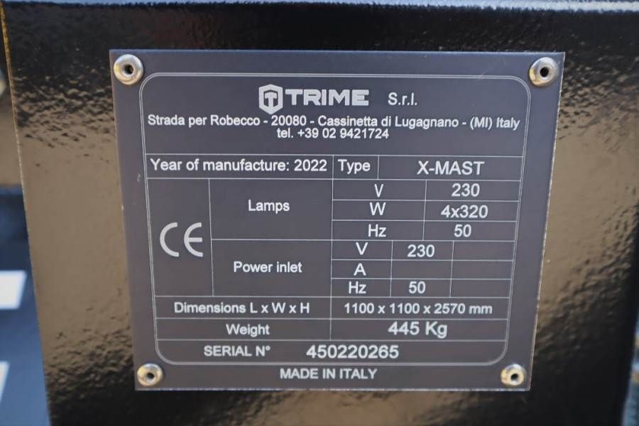 Trime X-Mast 4 × 320W Valid Inspection, *Guarantee