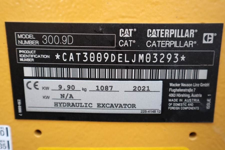CAT 300.9D Valid inspection, *Guarantee! Hydr Quickcou