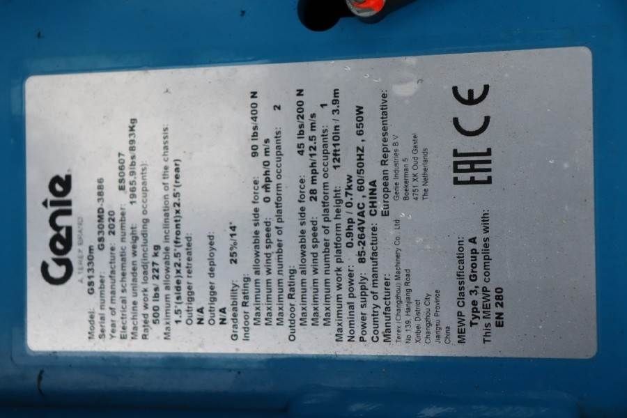 Genie GS1330M Valid inspection, *Guarantee! All-Electric