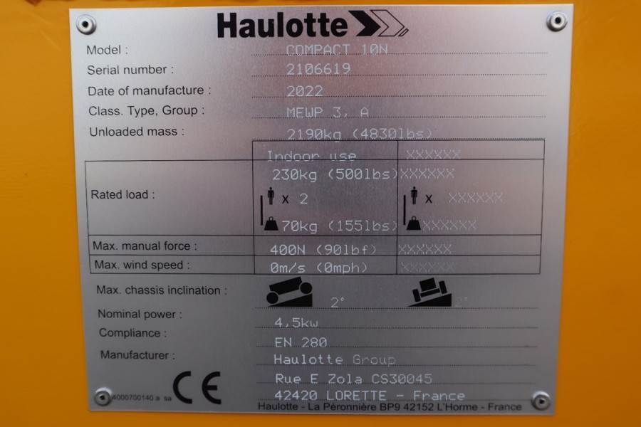 Haulotte Compact 10N Valid Inspection, *Guarantee! 10m Work