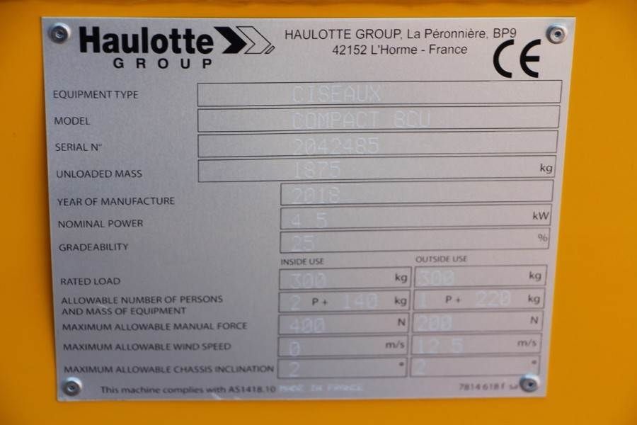 Haulotte Compact 8 Valid inspection, *Guarantee! Electric,