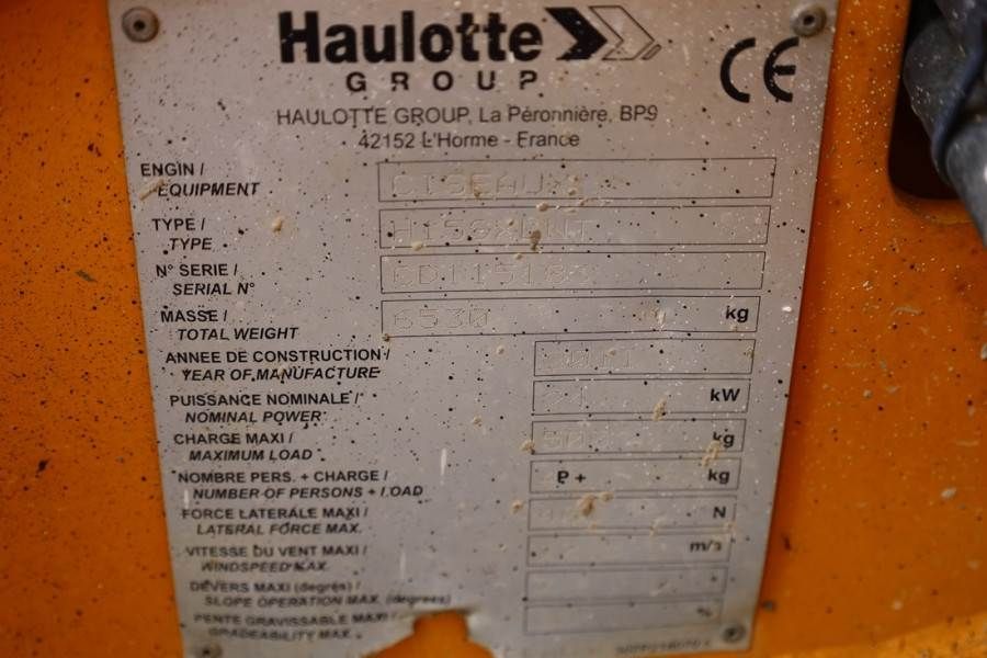 Haulotte H15SXL Diesel, 4x4 Drive, 15m Working Height, 500k