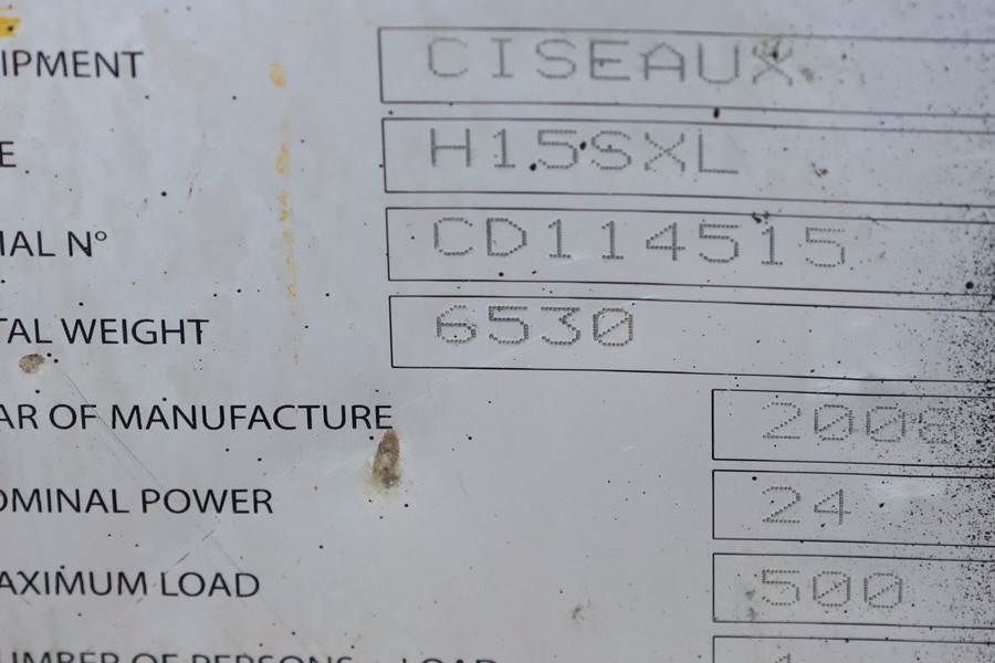 Haulotte H15SXL Diesel, 4x4 Drive, 15m Working Height, 500k