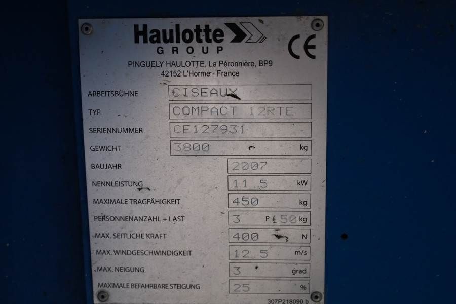 Haulotte Compact 12RTE Electric, 12m Working Height, 450kg