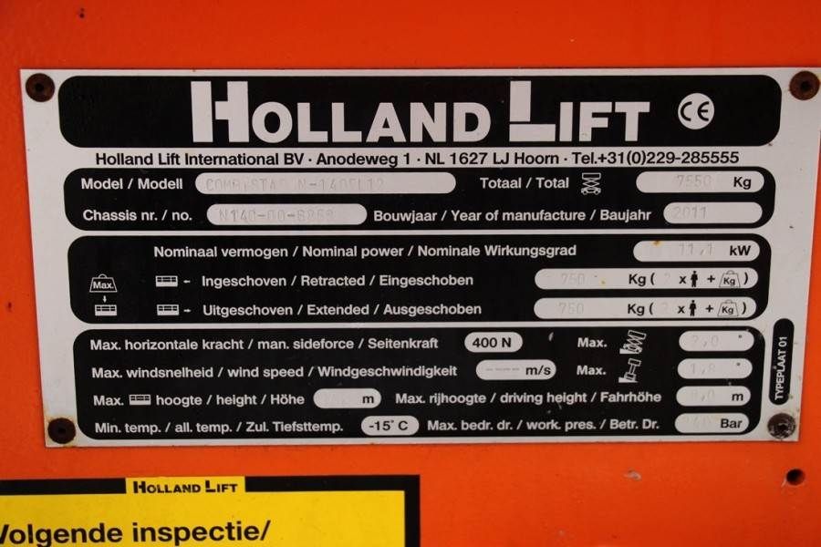 Holland Lift Combistar N-140EL12 Valid inspection,