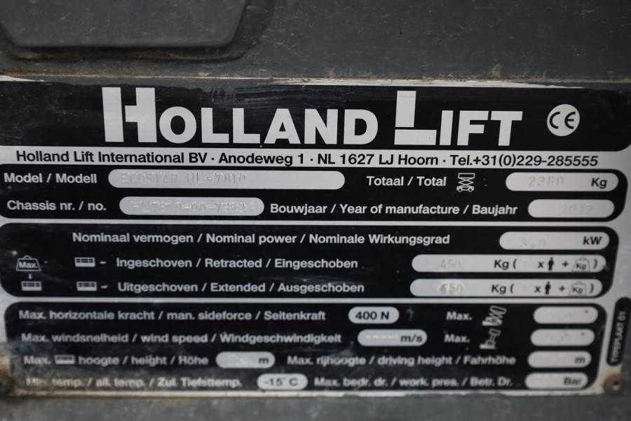 Holland Lift Ecostar HL-7810 Electric, 10m Working Height, 450k