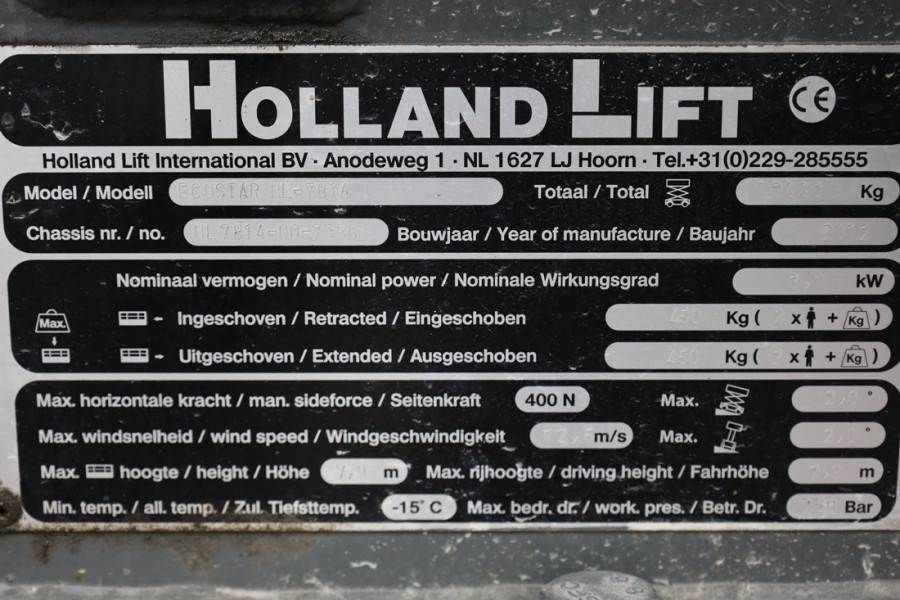 Holland Lift Ecostar HL-7814 Electric, 10m Working Height, 450k
