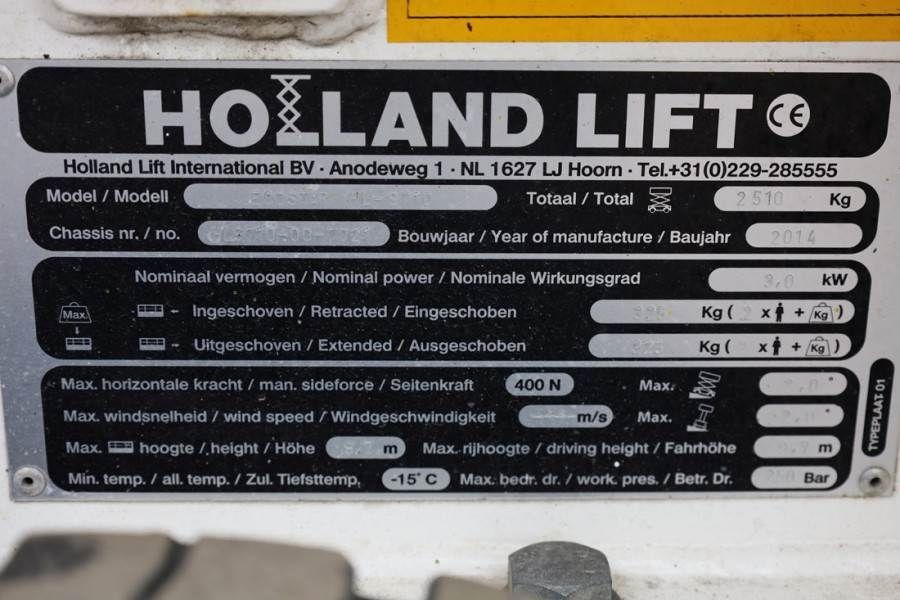 Holland Lift Ecostar HL-9710 Electric, 12m Working Height, 325k