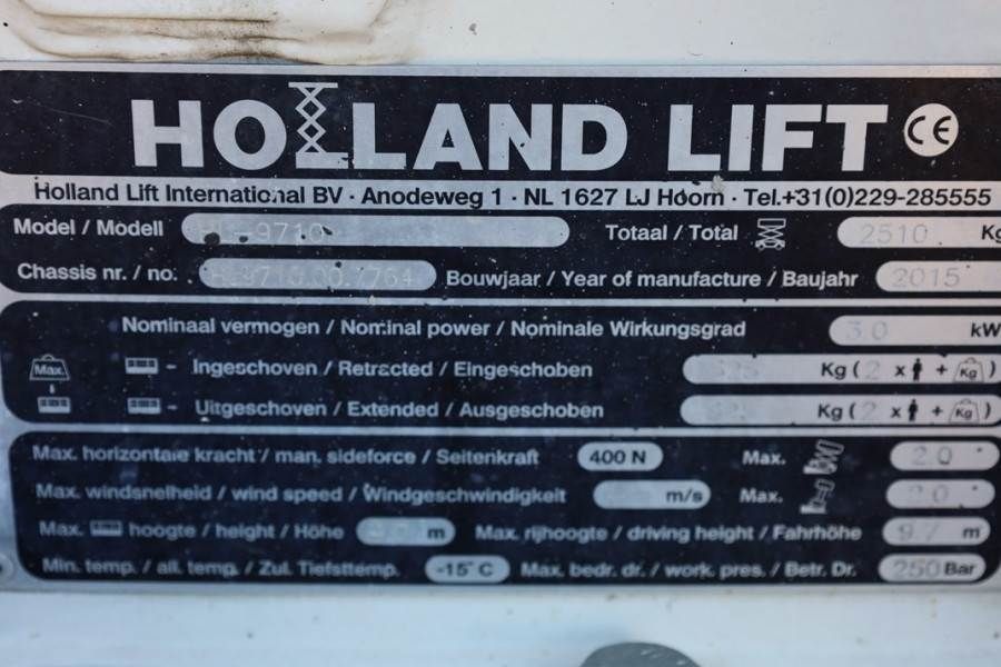Holland Lift Ecostar HL-9710 Electric, 12m Working Height, 325k