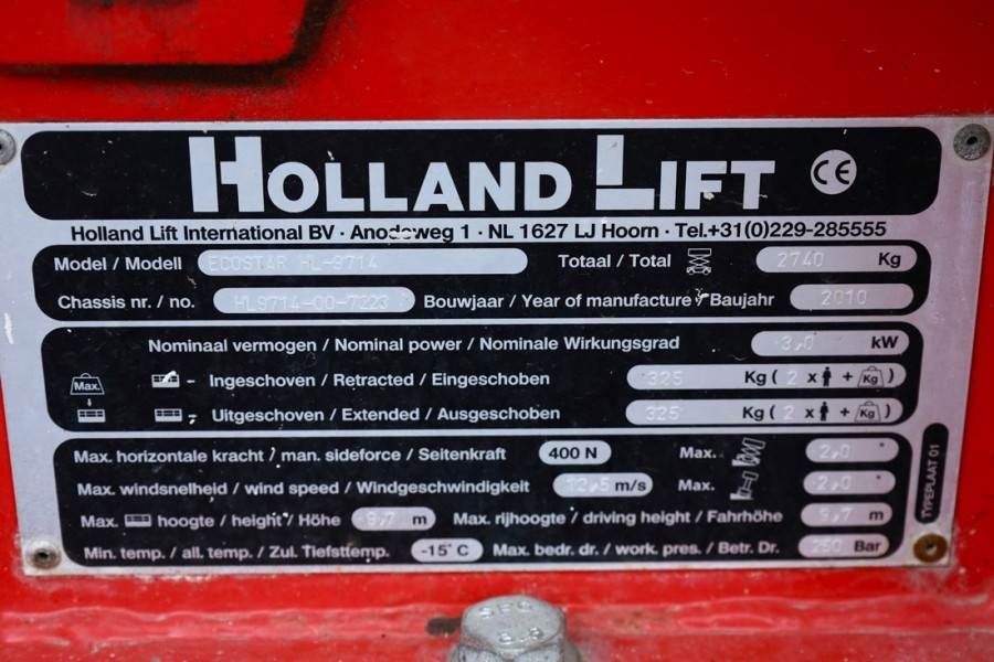Holland Lift Ecostar HL-9714 Electric, 12m Working Height, 325k