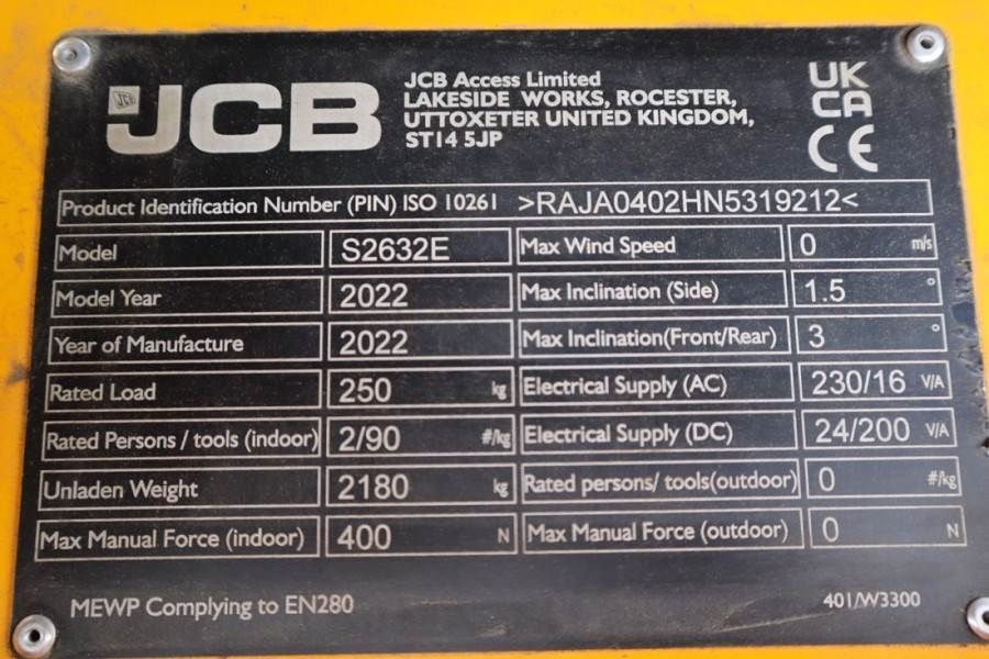 JCB S2632E Valid inspection, *Guarantee! New And Avail