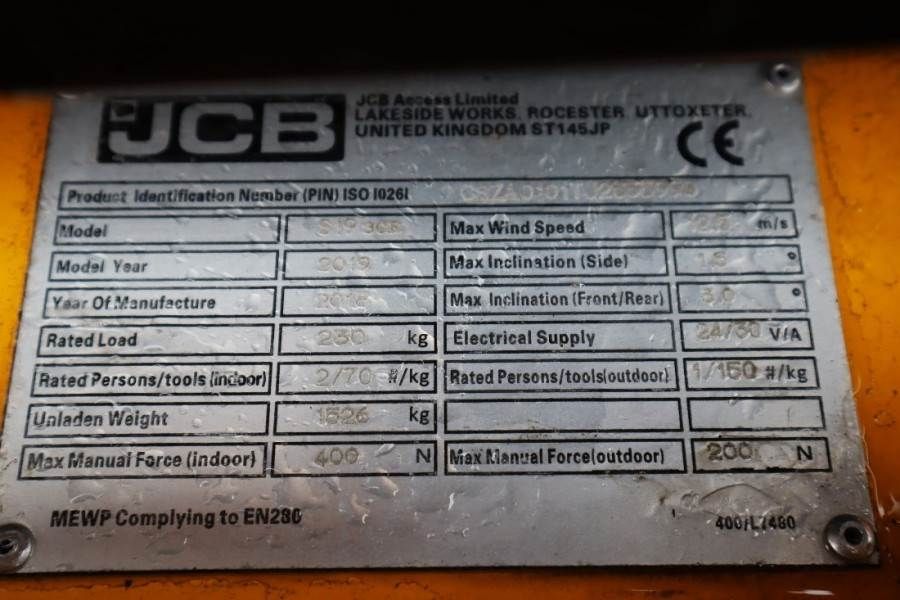 JCB S1930E Valid inspection, *Guarantee! 8m Working He