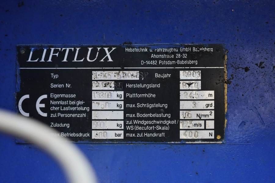 Liftlux SL245-25D 4WD Diesel, 4x4 Drive, 26.5m Working Hei