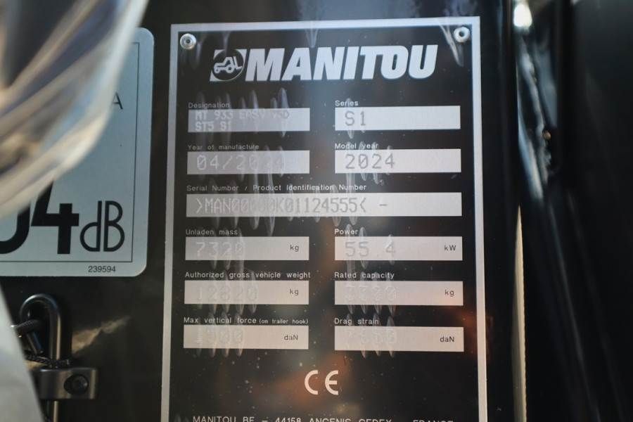 Manitou MT933 EASY 75D ST5 S1 Valid inspection, *Guarantee