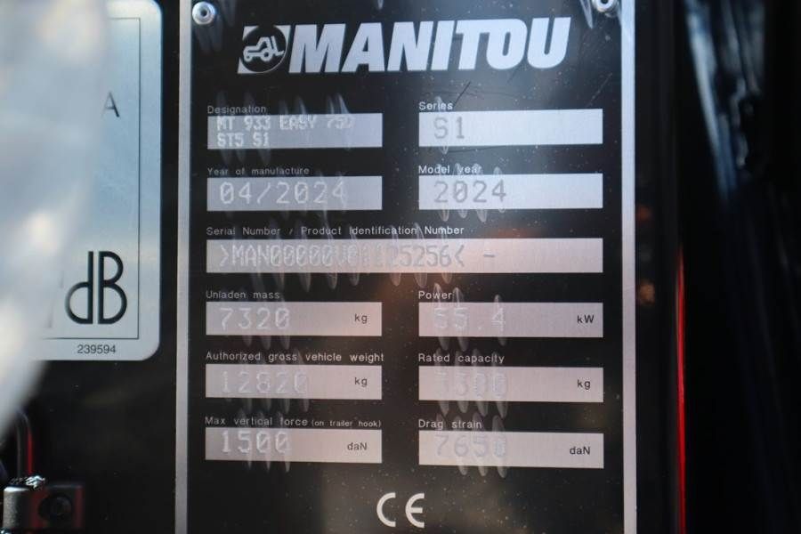 Manitou MT933 EASY 75D ST5 S1 Valid inspection, *Guarantee