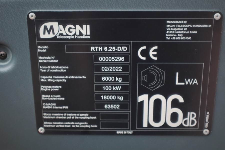 Magni RTH 6.25 Valid inspection, *Guarantee! 6t Cap. 25m