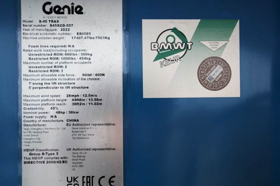 Genie S45XC Trax Valid inspection, *Guarantee! Diesel, 4