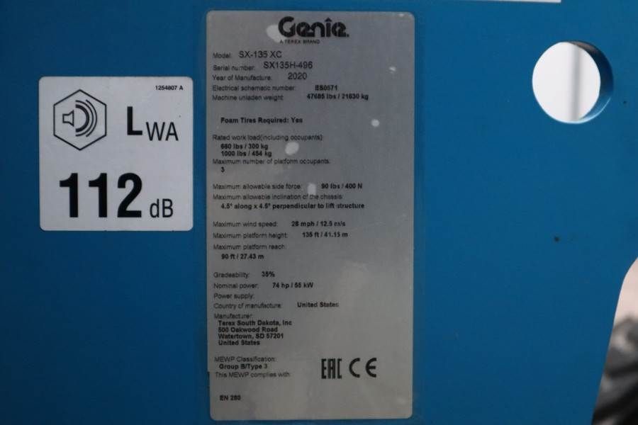 Genie SX135 XC Valid inspection, *Guarantee! 43m Working